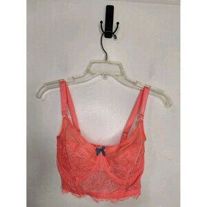 NWT Cleo By Panache Piper Acid Coral Longline Balcony Bra Size US 30G